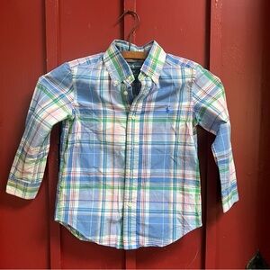 Ralph Lauren Kids Plaid Shirt - Blue, Green, White